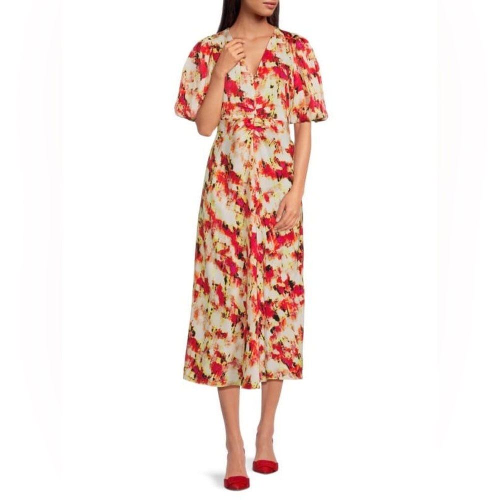 DKNY V Neck Maxi A Line Dress